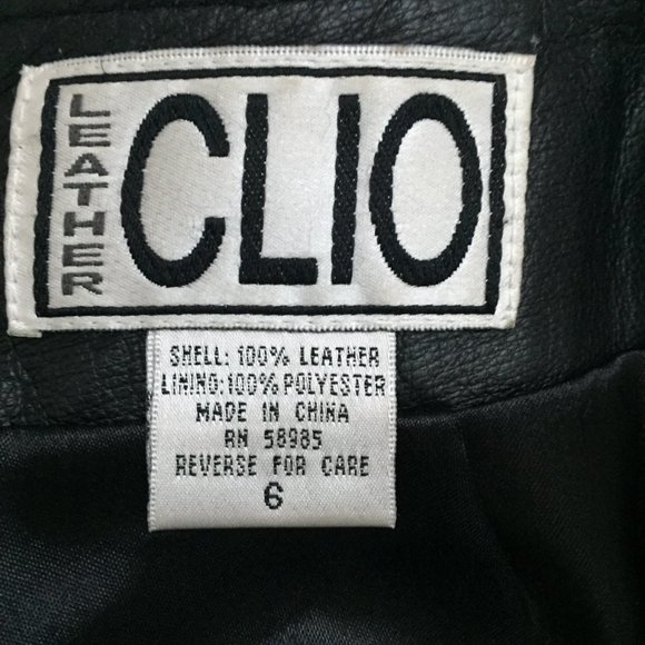 Vintage High Waisted Black Midi Leather Skirt Size 6 - Picture 4 of 5